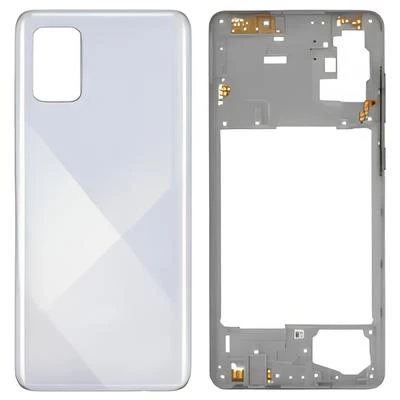 Samsung Galaxy A71 - SM-A715F FULL Kasa Arka Kapak Takım BEYAZ