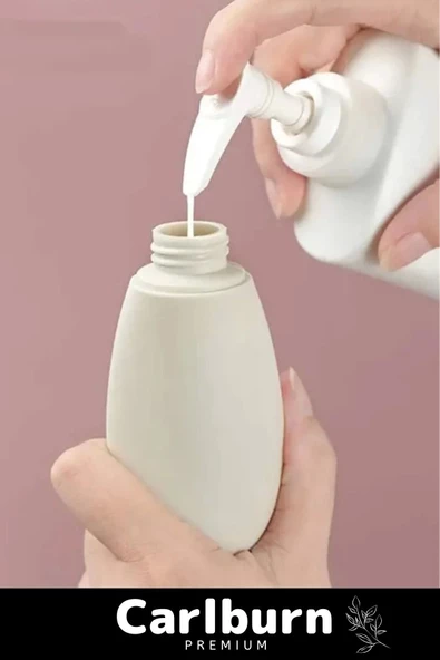 Premium Doldurulabilir Taşınabilir Krem Şampuan Jel 3 Adet 60ml Hijyenik Seyahat Tipi Banyo Seti - 5