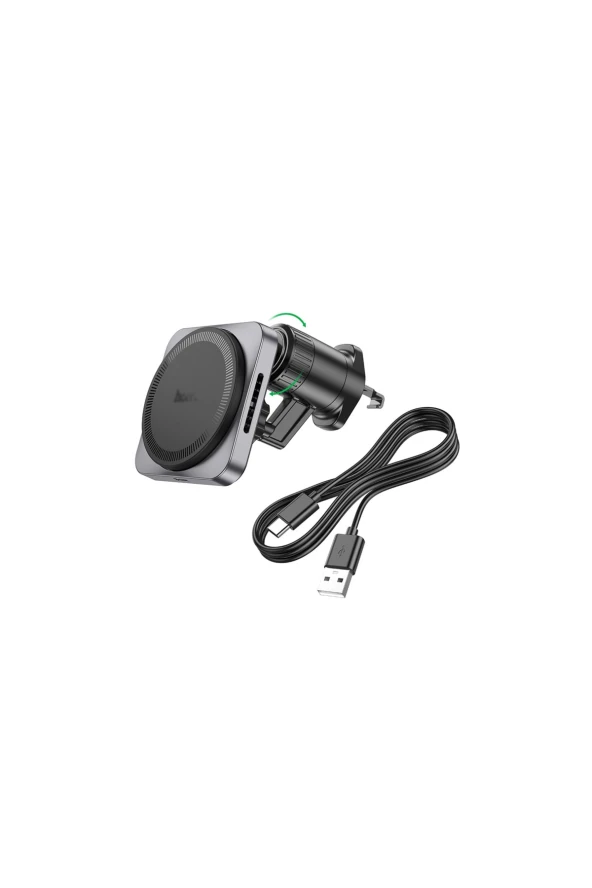 Qpen HW15W Izgara Klipsli 15W Kablosuz Şarjlı Magsafe Araç Tutucu - Resim 3