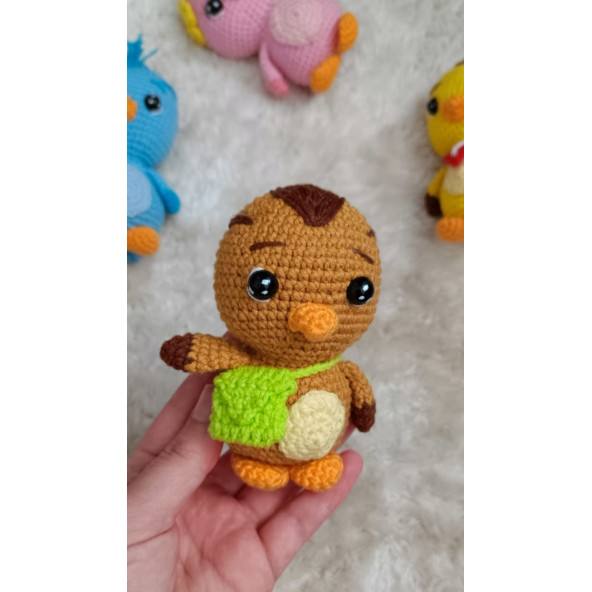 Amigurumi Katuri oyuncak kahverengi kuş sülün Dukakidstoys