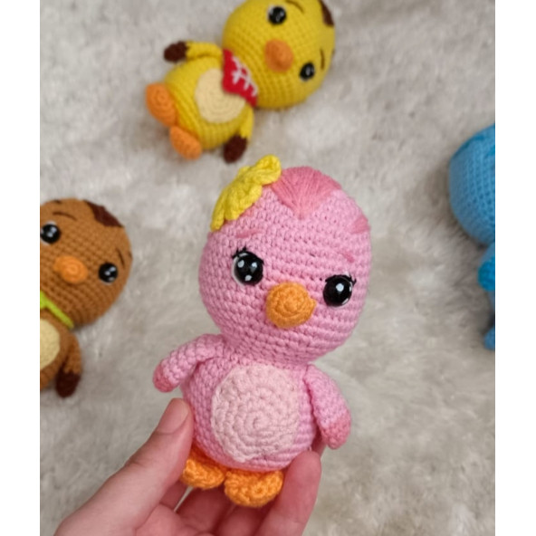 Amigurumi Katuri oyuncak Pembe kuş