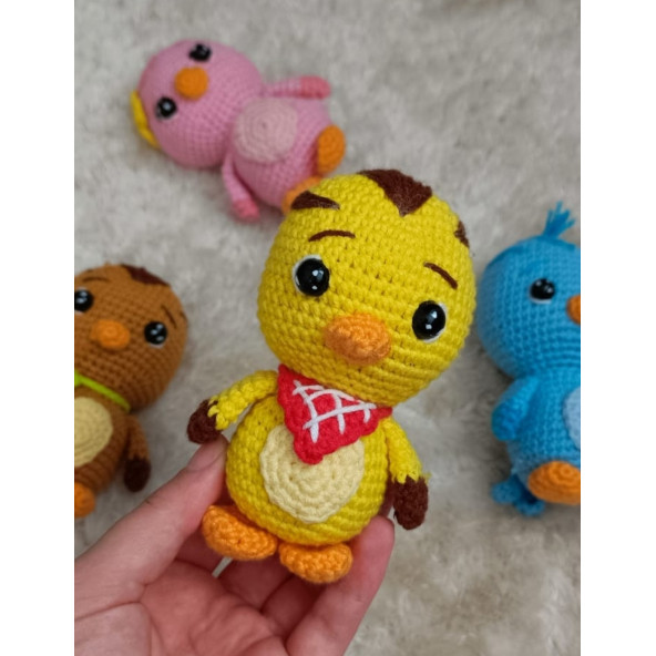 Amigurumi katuri oyuncakları sarı kuş sülün Dukakidstoys