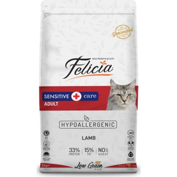 Felicia HypoAllergenic Kuzu Etli Düşük Tahıllı Yetişkin Kedi Maması 12kg