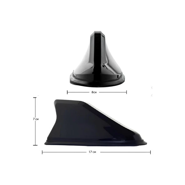 Chery Niche Uyumlu Köpek Balığı Balık Sırtı Shark Anten Siyah - 2