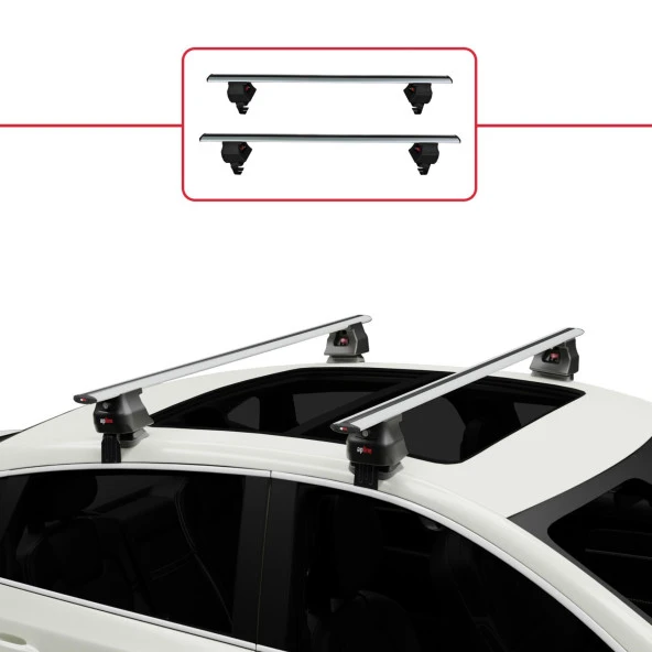 Alfa Romeo 147 2000-2010 Arası ile uyumlu ACE-4 Ara Atkı Tavan Barı GRİ ürün görseli