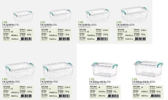 Polytime Şeffaf Kilitli Eşya Gıda Saklama Düzenleme Kabı Kutusu - Dikdörtgen - 0,75 Litre - 5 Adet - Resim 5