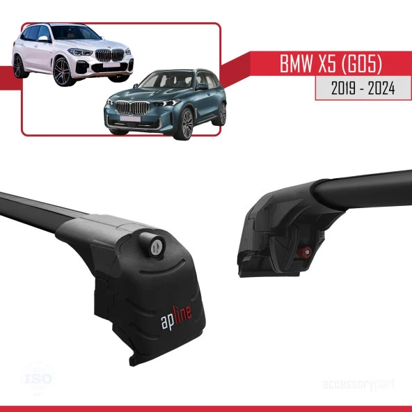 BMW X5 (G05) 2019 ve Sonrası ile Uyumlu ACE-2 Ara Atkı Tavan Barı SİYAH - Resim 4