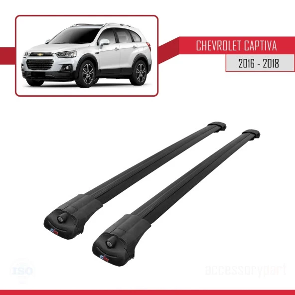 Chevrolet Captiva 2016-2018 Arası ile uyumlu ACE-1 Ara Atkı Tavan Barı SİYAH - Resim 3
