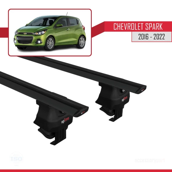 Chevrolet Spark (M400) 2016-2022 Arası ile uyumlu ACE-4 Ara Atkı Tavan Barı SİYAH - 4