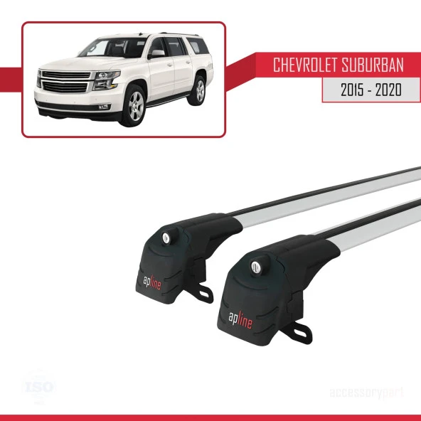 Chevrolet Suburban 2015-2020 Arası ile uyumlu ACE-2 Ara Atkı Tavan Barı GRİ - 4