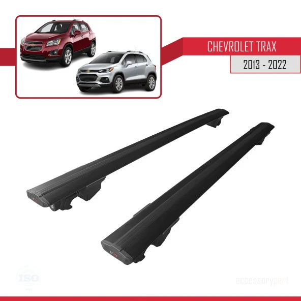 Chevrolet Trax 2013-2022 Arası ile uyumlu HOOK Model Anahtar Kilitli Ara Atkı Tavan Barı SİYAH - Resim 4