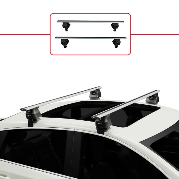 Citroen C-Elysee 2012-2023 Arası ile uyumlu ACE-4 Ara Atkı Tavan Barı GRİ