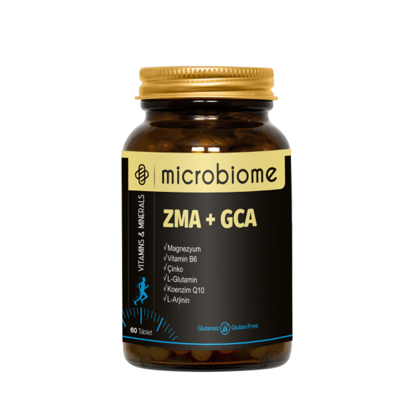 Microbiome Zma + Gca 60 Tablet (Magnezyum, Vitamin B6, Çinko, Krom, L-Arjinin Ve L-Glutamin)