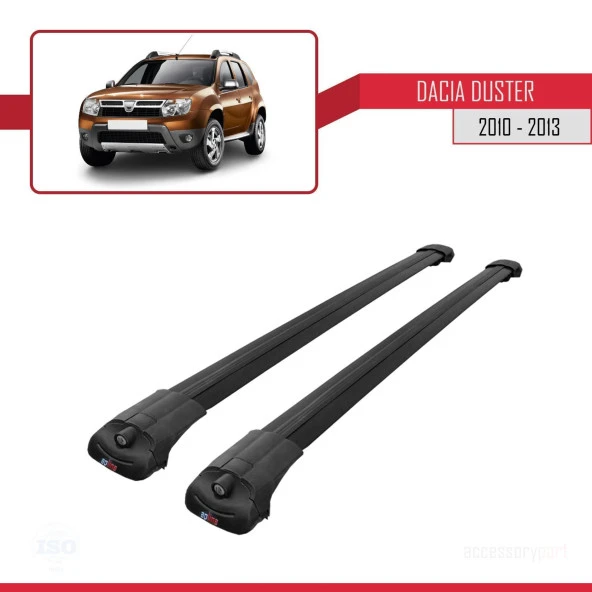 Dacia Duster 2010-2013 Arası ile uyumlu ACE-1 Ara Atkı Tavan Barı SİYAH - Resim 3