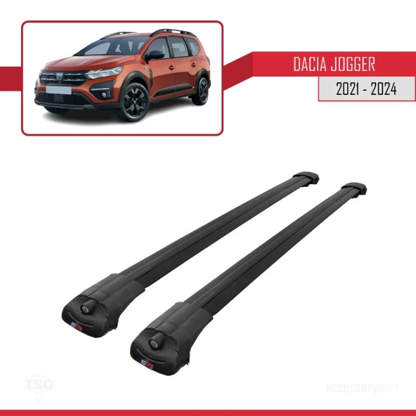 Dacia Jogger 2021 ve Sonrası ile uyumlu ACE-1 Ara Atkı Tavan Barı SİYAH - Resim 3