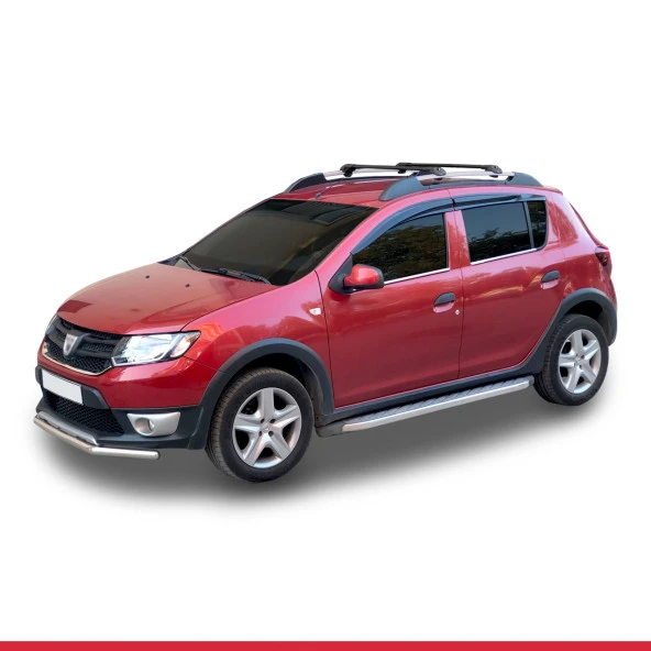 Dacia Sandero Stepway 2008-2012 Arası ile uyumlu ACE-1 Ara Atkı Tavan Barı SİYAH - Resim 3