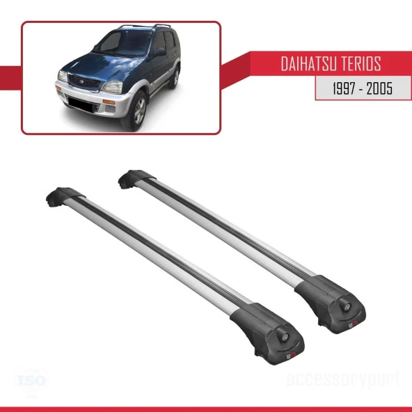 Daihatsu Terios 1997-2005 Arası ile uyumlu ACE-1 Ara Atkı Tavan Barı GRİ - Resim 3