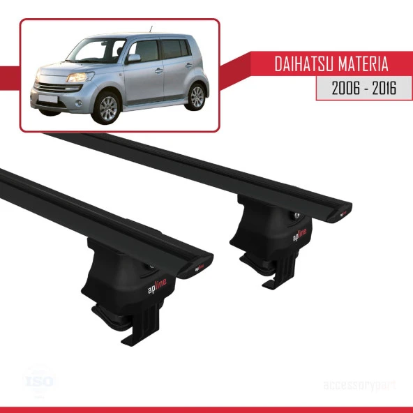 Daihatsu Materia 2006-2016 Arası ile uyumlu ACE-4 Ara Atkı Tavan Barı SİYAH - Resim 4
