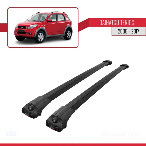 Daihatsu Terios 2006-2017 Arası ile uyumlu ACE-1 Ara Atkı Tavan Barı SİYAH - Resim 3