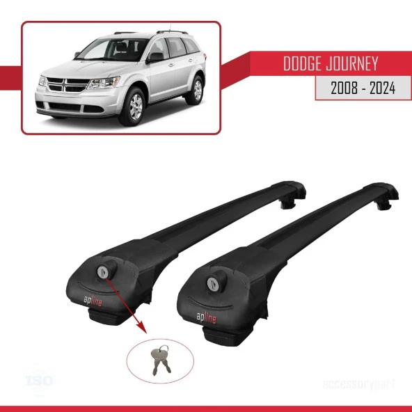 Dodge Journey 2008 ve Sonrası ile uyumlu ACE-1 Ara Atkı Tavan Barı SİYAH - Resim 4