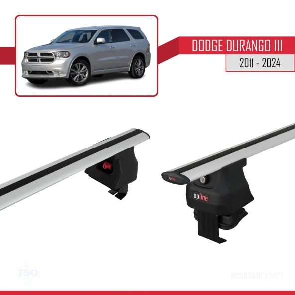 Dodge Durango III 2011 ve Sonrası ile uyumlu ACE-4 Ara Atkı Tavan Barı GRİ - Resim 4