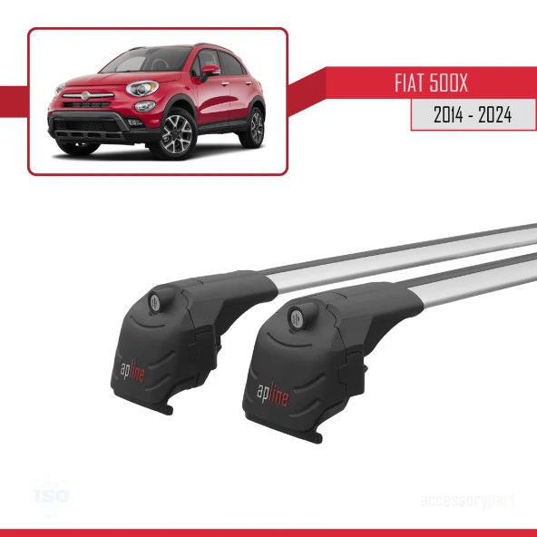 Fiat 500X 2014 ve Sonrası ile uyumlu ACE-2 Ara Atkı Tavan Barı GRİ - Resim 4