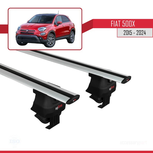 Fiat 500 X 2015 ve Sonrası ile uyumlu ACE-4 Ara Atkı Tavan Barı GRİ - Resim 3