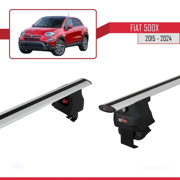 Fiat 500 X 2015 ve Sonrası ile uyumlu ACE-4 Ara Atkı Tavan Barı GRİ - Resim 4
