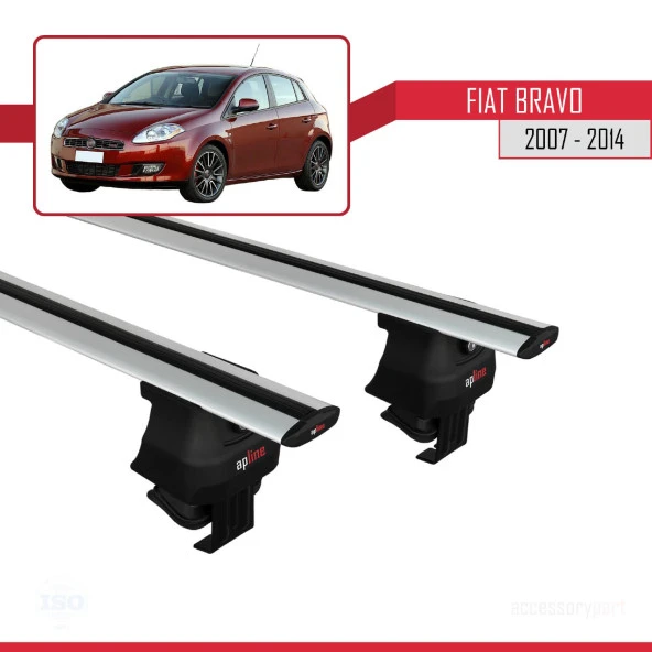 Fiat Bravo 2007-2014 Arası ile uyumlu ACE-4 Ara Atkı Tavan Barı GRİ - Resim 2