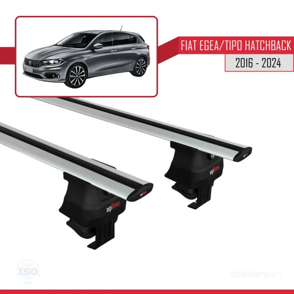 Fiat Egea / Tipo Hatchback 2016 ve Sonrası ile uyumlu ACE-4 Ara Atkı Tavan Barı GRİ - Resim 2