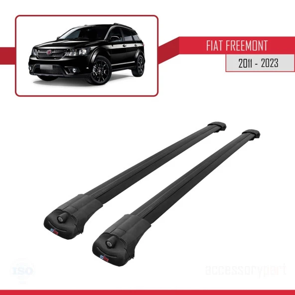 Fiat Freemont 2011-2015 Arası ile uyumlu ACE-1 Ara Atkı Tavan Barı SİYAH - 3