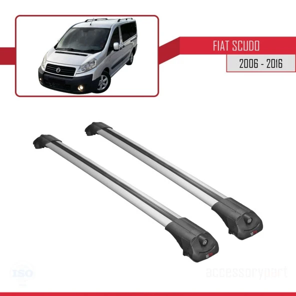 Fiat Scudo 2006-2016 Arası ile uyumlu ACE-1 Ara Atkı Tavan Barı GRİ - Resim 3