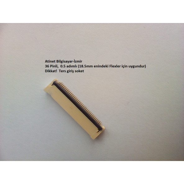 36 Pin 0.5 adımlı Flex Soketi Ffc Konnektörü Arka girişli 36-0.5-Arka - Resim 2
