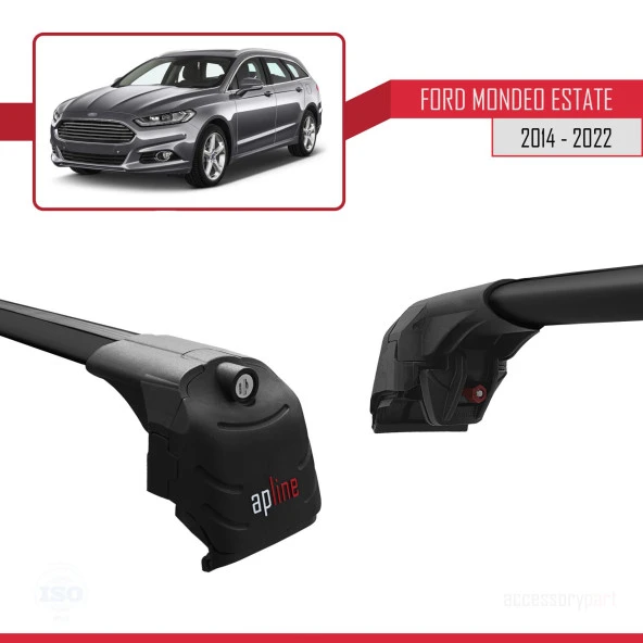Ford Mondeo (CD391) 2014-2022 Arası ile uyumlu ACE-2 Ara Atkı Tavan Barı SİYAH - Resim 4