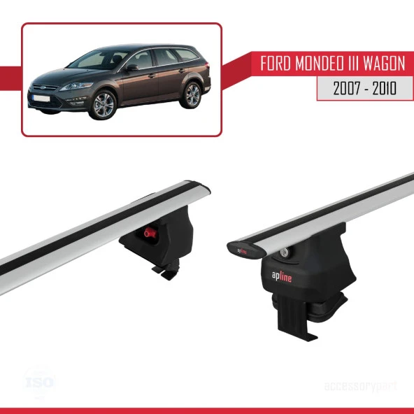 Ford Mondeo III Wagon 2007-2010 Arası ile uyumlu ACE-4 Ara Atkı Tavan Barı GRİ - Resim 3