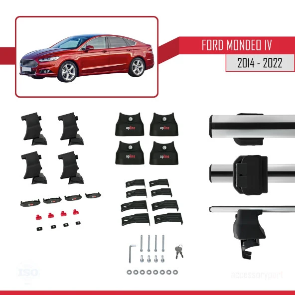 Ford Mondeo IV 2014-2022 Arası ile uyumlu ACE-4 Ara Atkı Tavan Barı GRİ - Resim 4