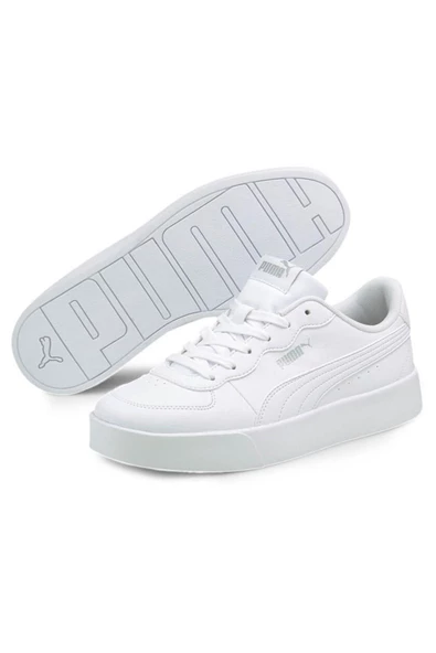Puma Skye Clean - Kadın Deri Beyaz Spor Ayakkabı - 380147 02 - 3