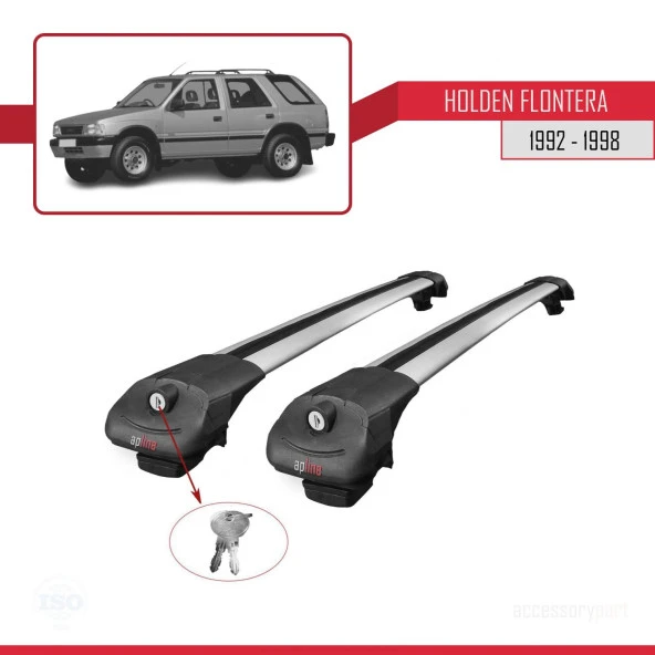 Holden Frontera 1992-1998 Arası ile uyumlu ACE-1 Ara Atkı Tavan Barı GRİ - Resim 2