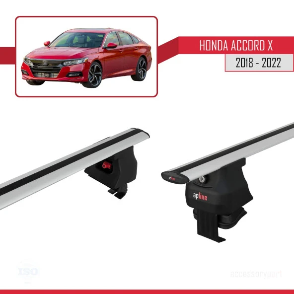 Honda Accord X Sedan 2018-2022 Arası ile uyumlu ACE-4 Ara Atkı Tavan Barı GRİ - Resim 3