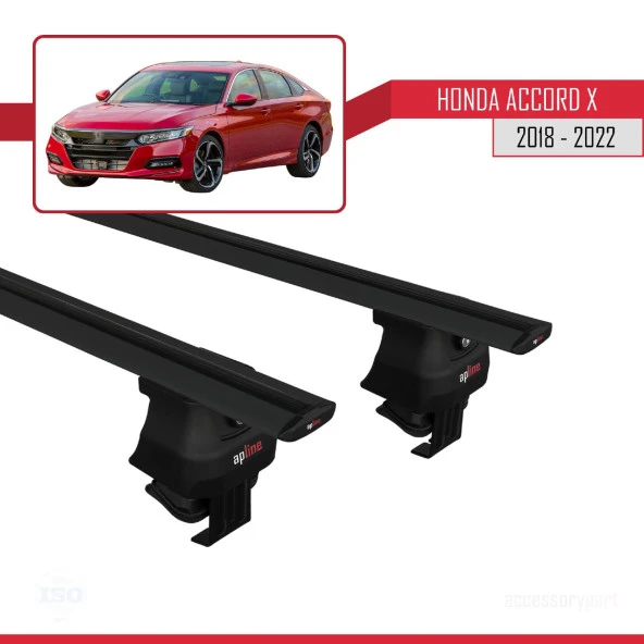 Honda Accord X Sedan 2018-2022 Arası ile uyumlu ACE-4 Ara Atkı Tavan Barı SİYAH - Resim 4