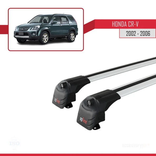 Honda CR-V 2002-2006 Arası ile uyumlu ACE-2 Ara Atkı Tavan Barı GRİ - Resim 4