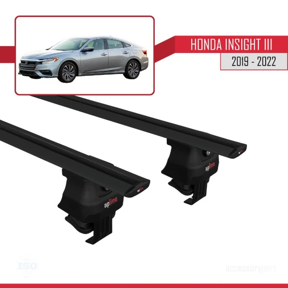 Honda Insight III 2019-2022 Arası ile uyumlu ACE-4 Ara Atkı Tavan Barı SİYAH - Resim 4