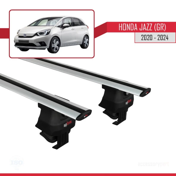 Honda Jazz / Fit (GR) 2020 ve Sonrası ile uyumlu ACE-4 Ara Atkı Tavan Barı GRİ - Resim 3