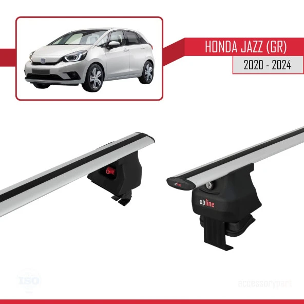 Honda Jazz / Fit (GR) 2020 ve Sonrası ile uyumlu ACE-4 Ara Atkı Tavan Barı GRİ - Resim 4