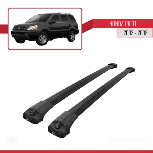 Honda Pilot 2003-2008 Arası ile uyumlu ACE-1 Ara Atkı Tavan Barı SİYAH - Resim 2
