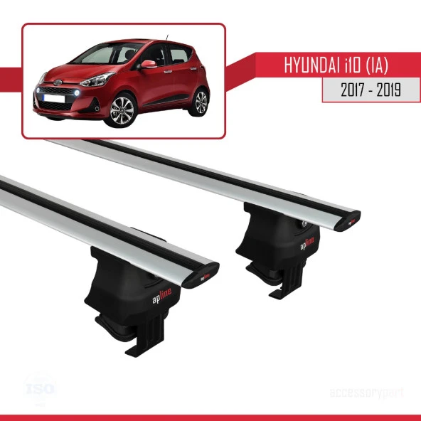 Hyundai i10 (IA) 2017-2019 Arası ile uyumlu ACE-4 Ara Atkı Tavan Barı GRİ - Resim 2