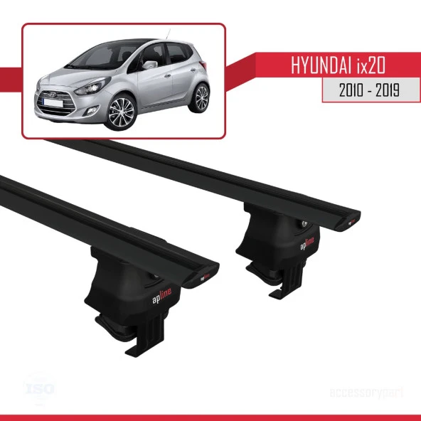 Hyundai ix20 2010-2019 Arası ile uyumlu ACE-4 Ara Atkı Tavan Barı SİYAH - 4