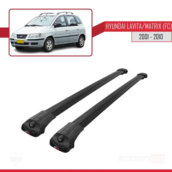 Hyundai Lavita / Matrix (FC) 2001-2010 Arası ile uyumlu ACE-1 Ara Atkı Tavan Barı SİYAH - Resim 3