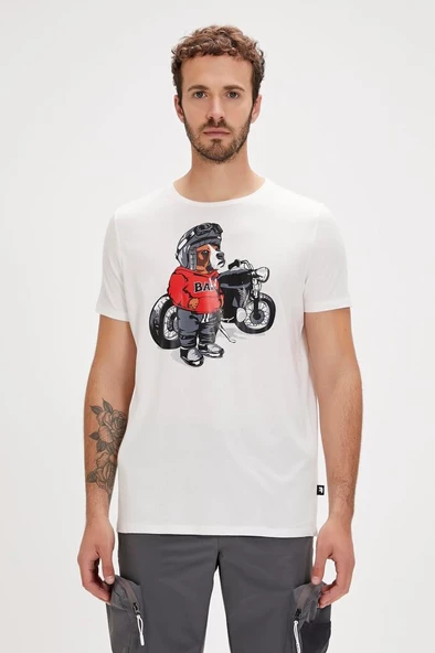 Bad Bear FAVE T-SHIRT OFF-WHITE Erkek Tişört Beyaz S-XXL - 2