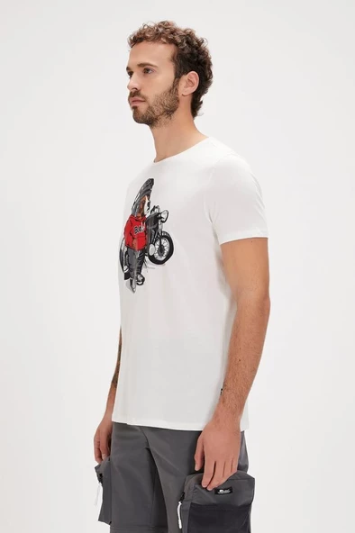 Bad Bear FAVE T-SHIRT OFF-WHITE Erkek Tişört Beyaz S-XXL - 3